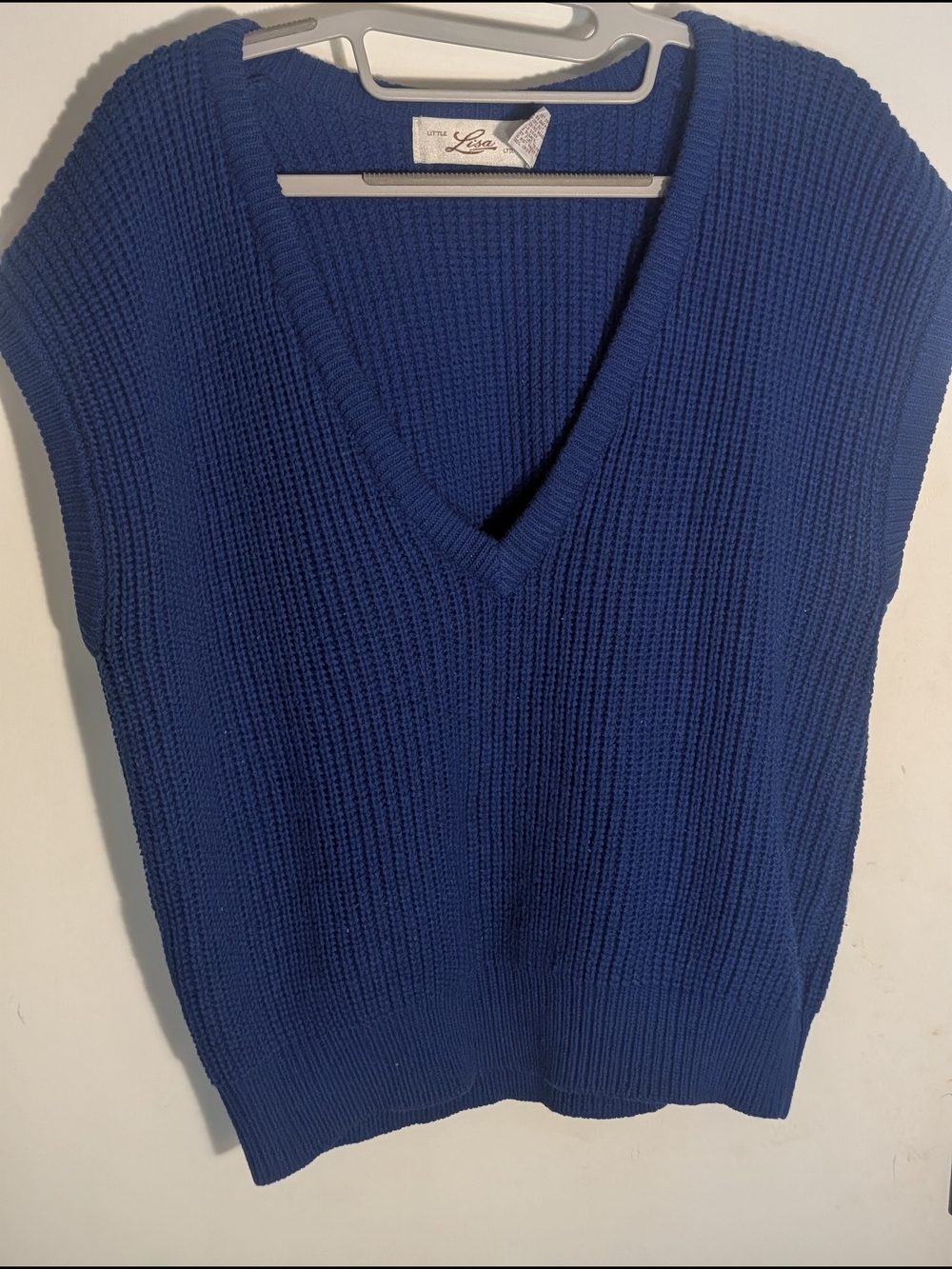 Vintage 70's 80s Blue Chunky Knit Sweater ✨ Little Lisa Ltd Retro Cobalt Blue M